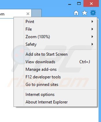 Remoção dos anúncios browseignite do Internet Explorer passo 1