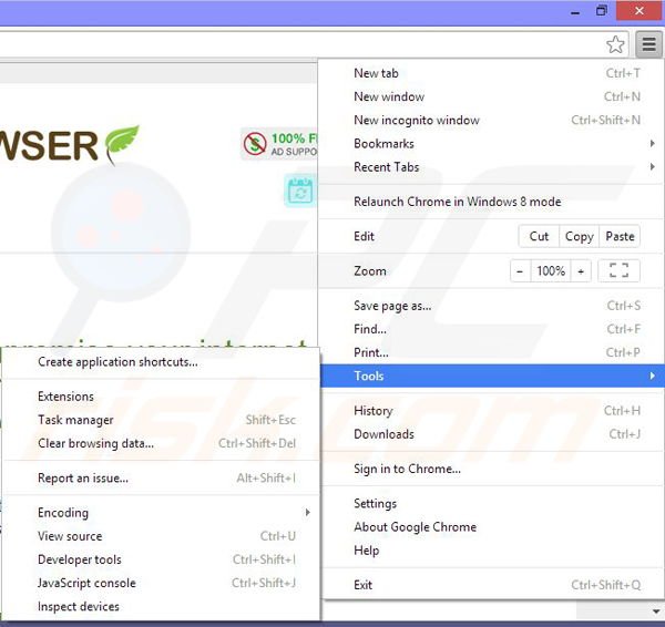 Removendo os anúncios Clean Browser de Google Chrome passo 1