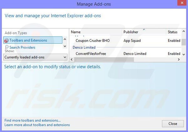 Remova os anúncios foxydeal do Internet Explorer passo 2