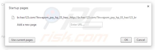 Remova hao123.com da página inicial do Google Chrome