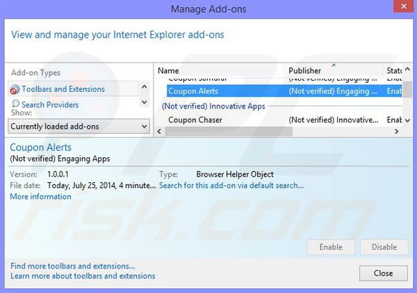 Removendo iReview do Internet Explorer passo 2