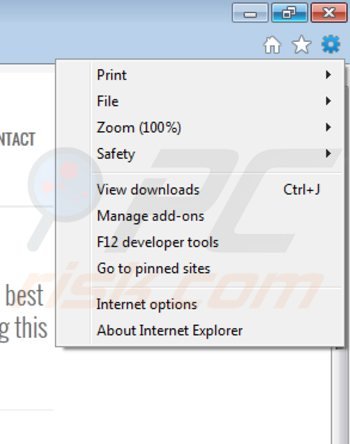 Remoção dos anúncios Nextcoup do Internet Explorer passo 1