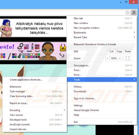 Remova OBRONA BlockAds do Google Chrome passo 1