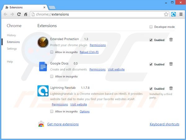 Removendo searches.vi-view.com das extensões do Google Chrome