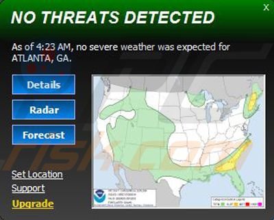 Widget de ambiente de trabalho Severe Weather Alerts