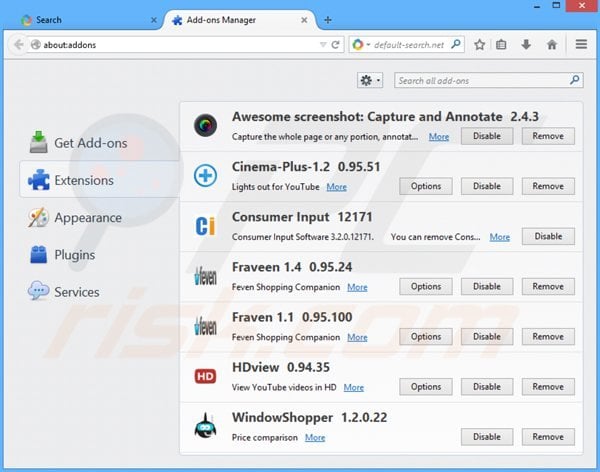 Remova os anúncios smartweb do Mozilla Firefox passo 2