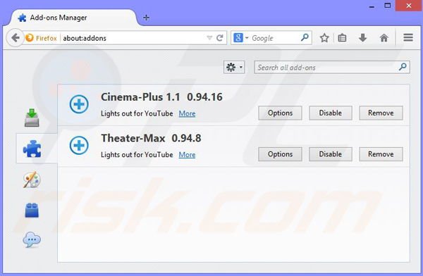 Remova os anúncios Theater-Max do Mozilla Firefox passo 2