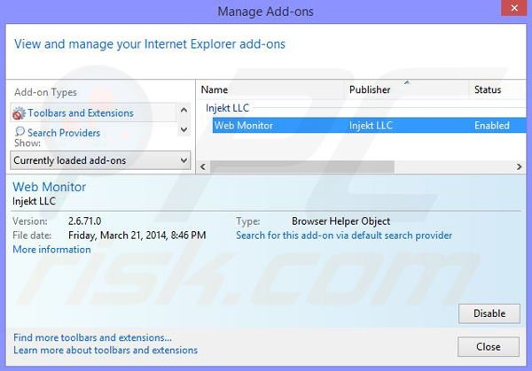 Removendo os anúncios Zombie News do Internet Explorer passo 2