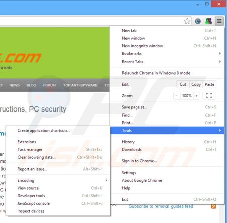 Remova os anúncios Browser Shopper do Google Chrome passo 1