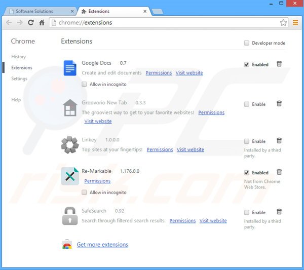 Remova os anúncios Cartwheel Shopping do Google Chrome passo 2