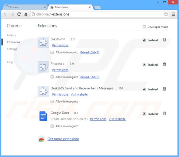 Remova os anúncios Easy Deals do Google Chrome passo 2