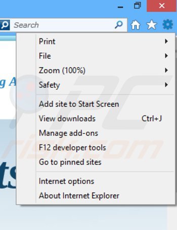 Remoção dos anúncios Information do Internet Explorer passo 1