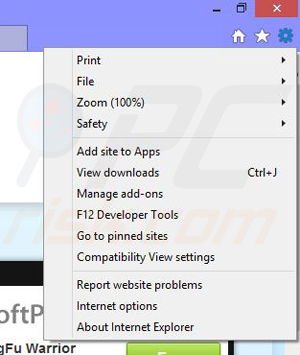 Remova os anúncios OneSoftPerDay do Internet Explorer passo 1