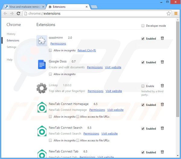 Remova os anúncios 123HD-Plus do Google Chrome passo 2