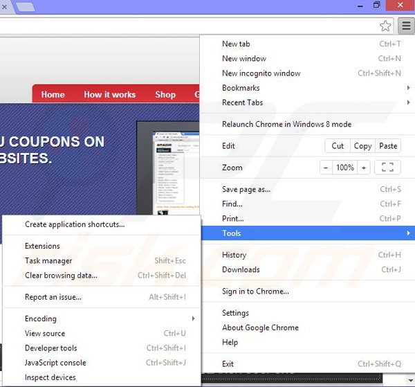 Remova os anúncios Savepath Deals do Google Chrome passo 1