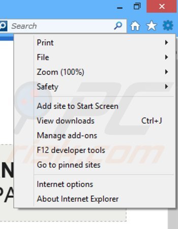 Remoção dos anúncios CheckMeUp do Internet Explorer passo 1