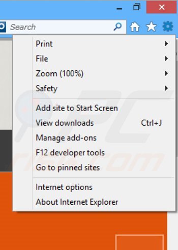 Removendo os anúncios DesktopDock do Internet Explorer passo 1