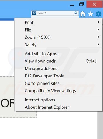 Remoção dos anúncios IneedSpeed do Internet Explorer passo 1