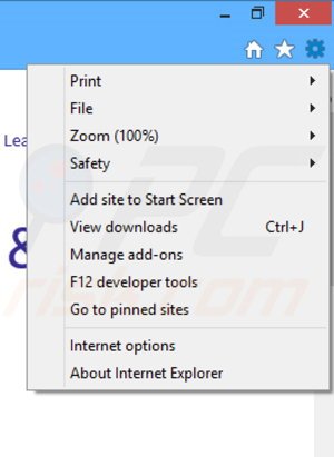 Removendo o adware relacionado a KNCTR do Internet Explorer passo 1