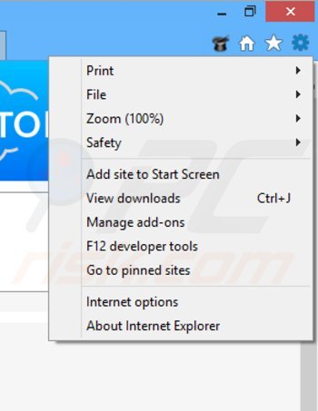 Remoção dos anúncios StormWatch do Internet Explorer passo 1