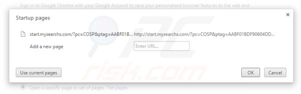 Removendo start.mysearchs.com da página inicial do Google Chrome