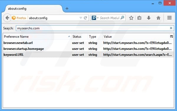 Removendo mysearchs.com do motor de busca padrão do Mozilla Firefox