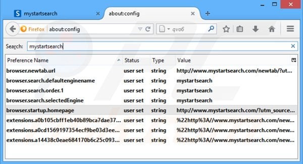 Removendo mystartsearch.com do motor de busca padrão do Mozilla Firefox