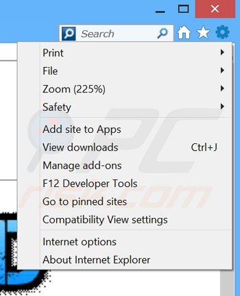Remoção dos anúncios SurfShield do Internet Explorer passo 1