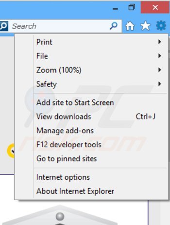 Removendo os anúncios de Web Guard do Internet Explorer passo 1