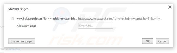 Removendo a página inicial Hoistsearch.com do Google Chrome