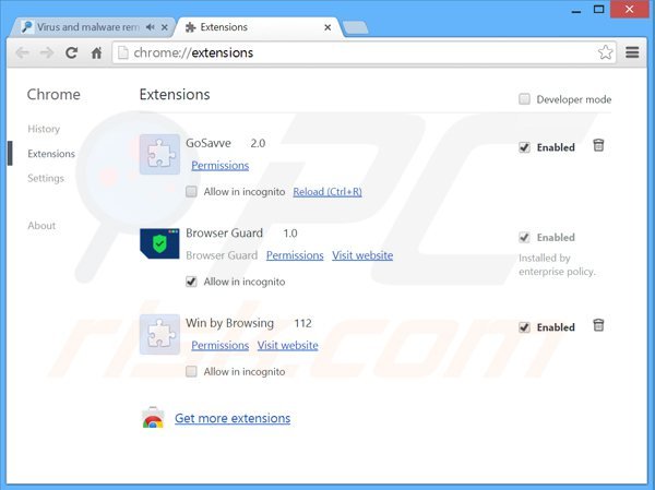 Remova os anúncios Koala Personal Search do Google Chrome passo 2