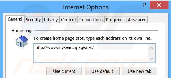 Removendo mysearchpage.net da página inicial do Internet Explorer