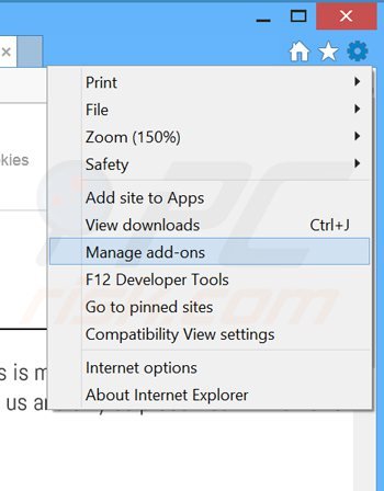 Removendo os anúncios OffersByContext do Internet Explorer passo 1
