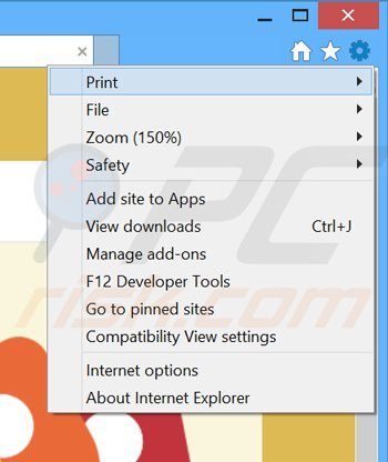 Removendo os anúncios de Popcornew do Internet Explorer passo 1