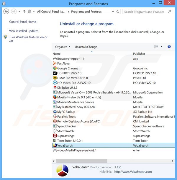 desisntalar o adware que causa os anúncios maliciosos no Google via Painel de Controlo