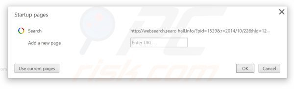 Removendo websearch.searc-hall.info da página inicial do Google Chrome
