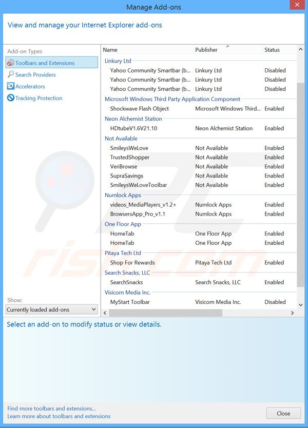 Removendo as extensões relacionadas a search.conduit.com do Internet Explorer