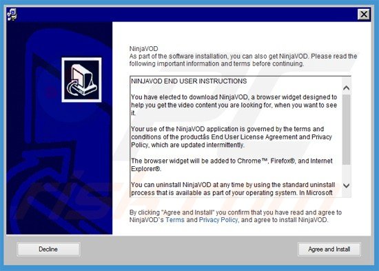 instalador do adware ninjavod