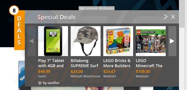 adware savedailydeals que gera anúncios savifier