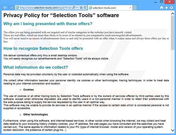 Adware Selection Tools