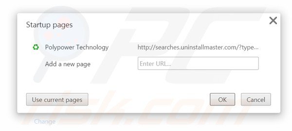 Removendo Uninstall Master da página inicial do Google Chrome