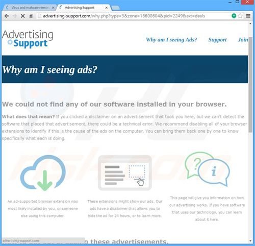 Rede de anúncios Advertising Support