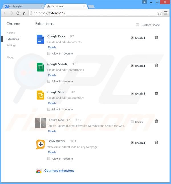 Removendo os anúncios Object Browser do Google Chrome passo 2