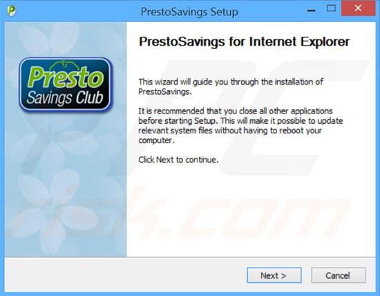 Instalador Presto Savings