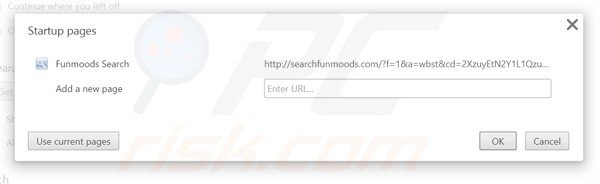 Remova a página inicial funmoods do Google Chrome