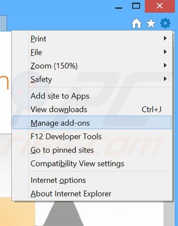 Removendo os anúncios Com Notification do Internet Explorer passo 1
