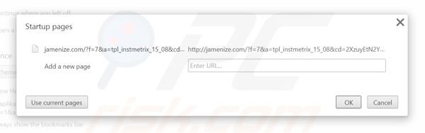 Removendo jamenize.com do motor de busca padrão do Google Chrome