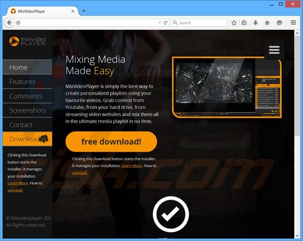 MixVideoPlayer adware