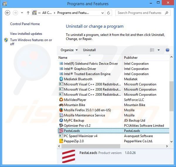 desinstalar o adware NoProblemPPC via Painel de Controlo