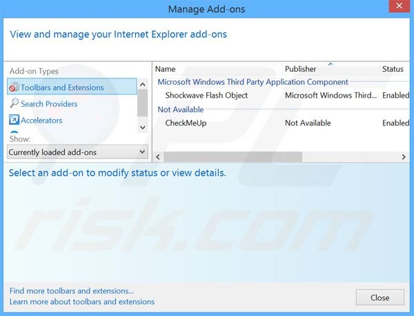 Removendo os anúncios Web Zoom do Internet Explorer passo 2